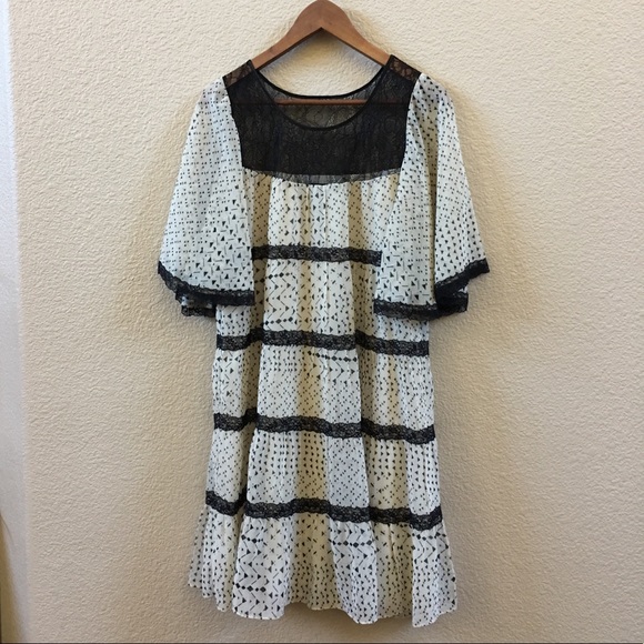 MM Couture Dresses & Skirts - NWT chiffon babydoll tiered dress & bell sleeves